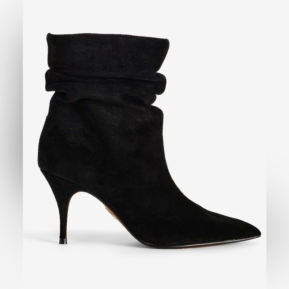 NEW with Tags (NWT) Brian Atwood x Express Suede Slouch Thin-Heeled Boots - Picture 1 of 6